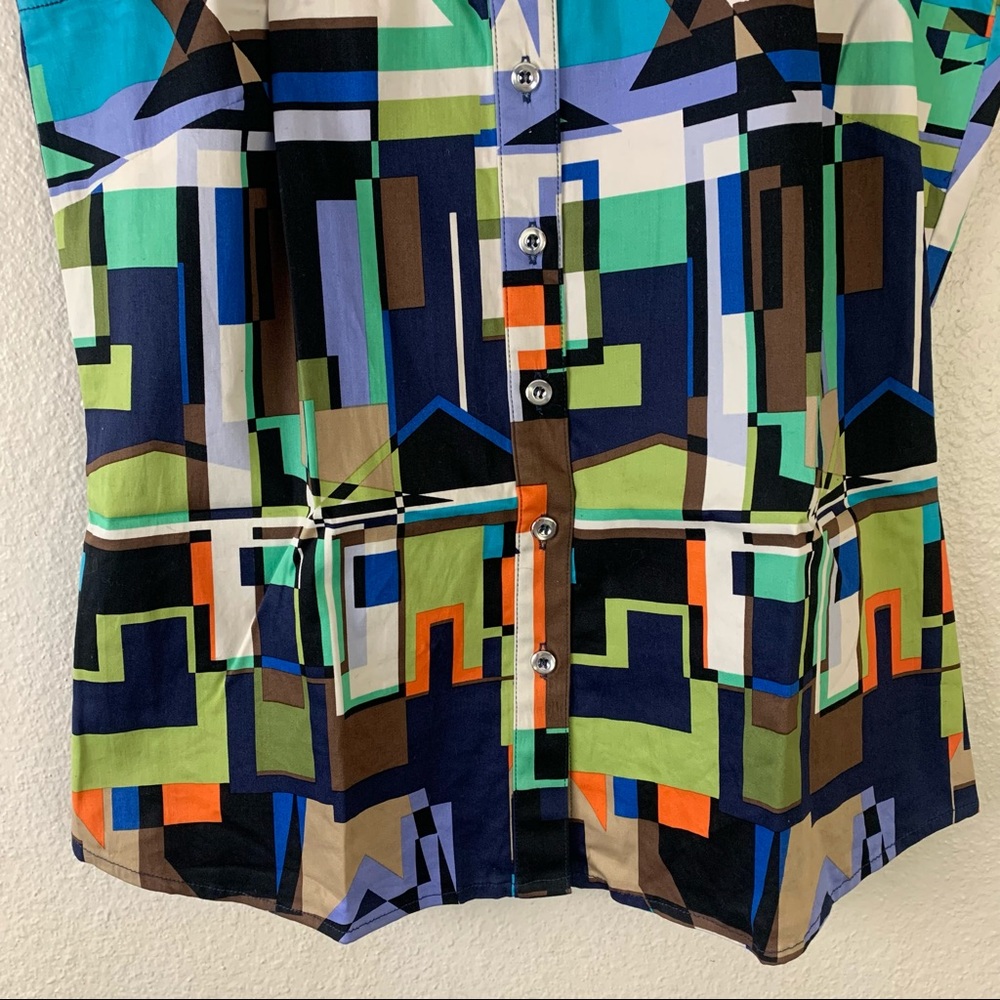 Etcetera Multicolor Button Down Sleeveless Women’… - image 6